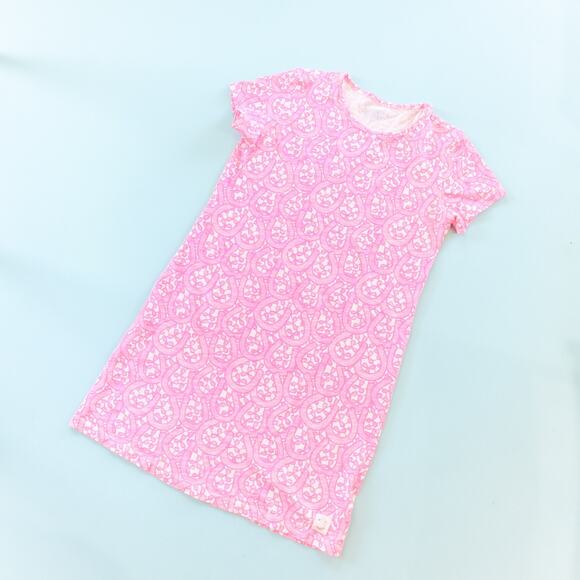 Vineyards Vines Kentucky Derby Pink Print Short Sleeve Shirt Dress Size Large - Picture 1 of 7